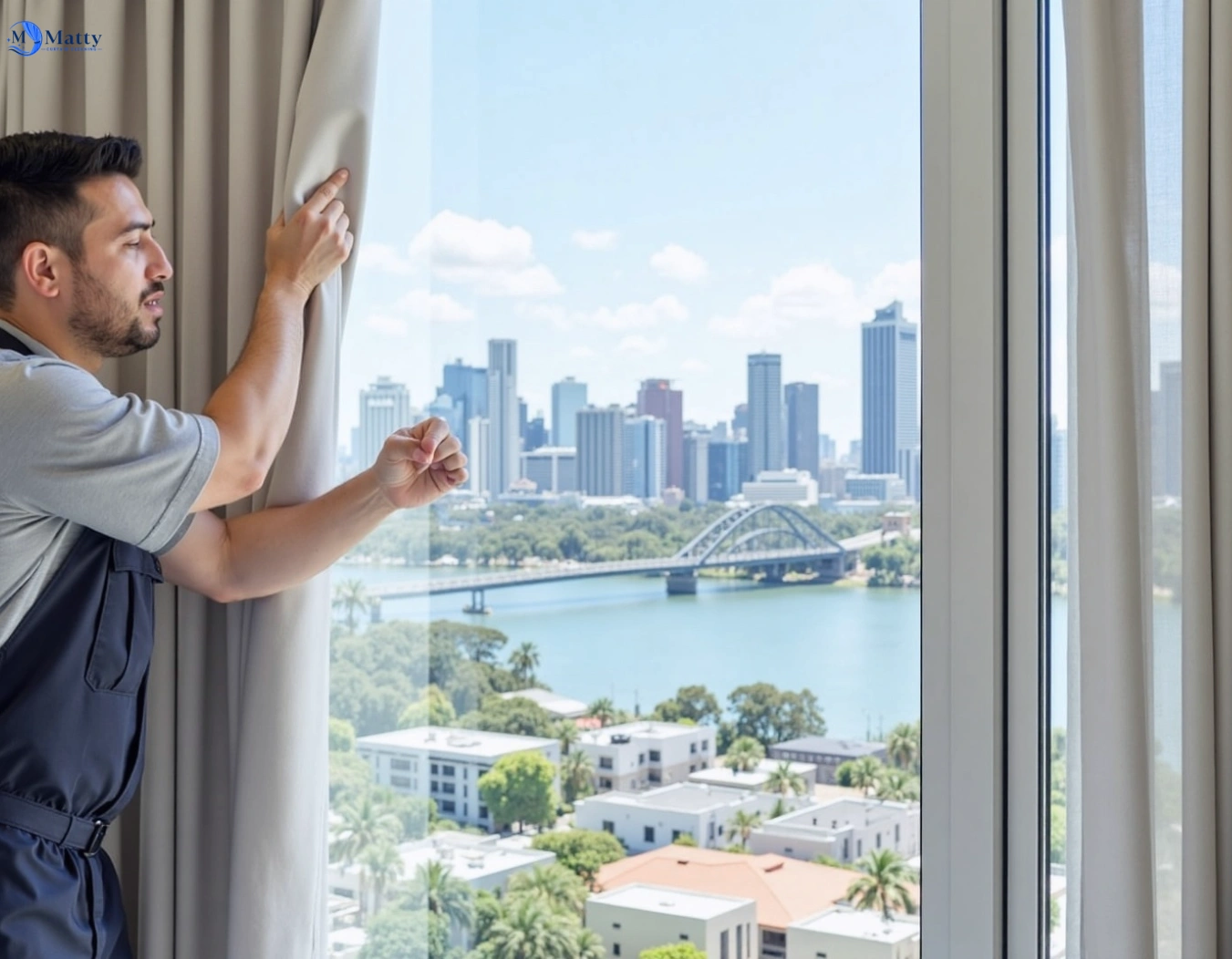 Professional curtain steam cleaning service valdora QLD by Matty Curtain Cleaning