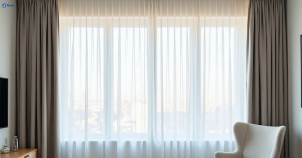 Freshly steam cleaned curtains in valdora QLD